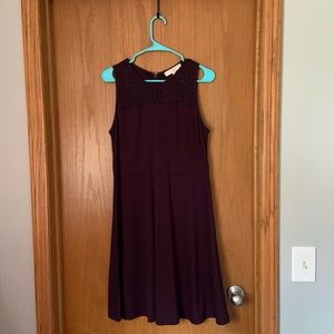 DARK PURPLE Loft Dress NWT!